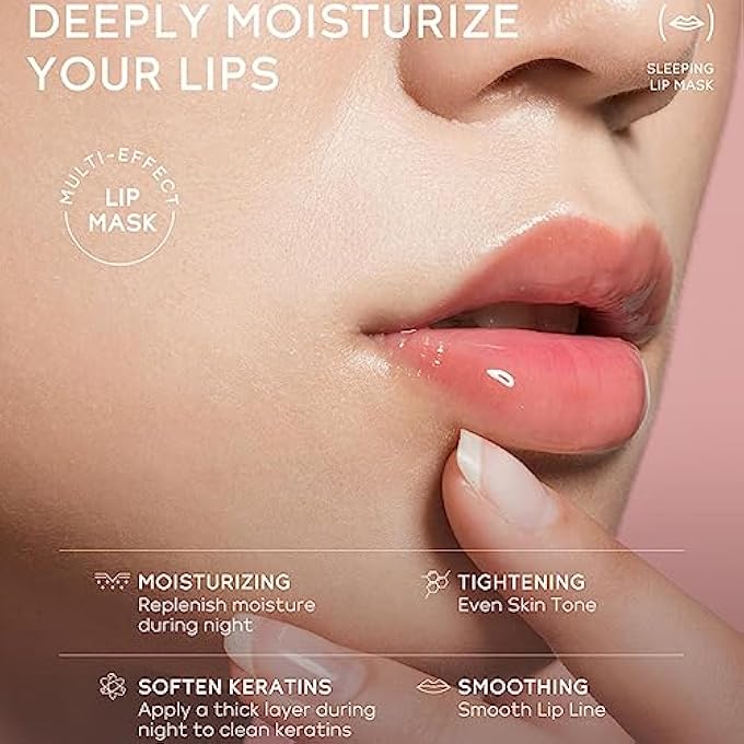 rayihni LIP SLEEPING MASQUE,SLEEPING MASQUE FOR DRY CRACKED LIPS - MOISTURIZING LIP MASQUE FOR DRY CRACKED LIPS, SKINCARE LIP OILS, 15G SOFTEN SKIN, REPAIRS LIP WRINKLES, DRY, CRACKED, PEELING LIP - Image 3